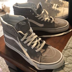 Grey high top vans